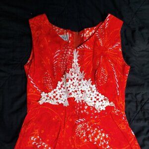 Vintage Alice Of California Psychedelic Pattern Sleeveless Dress Midi